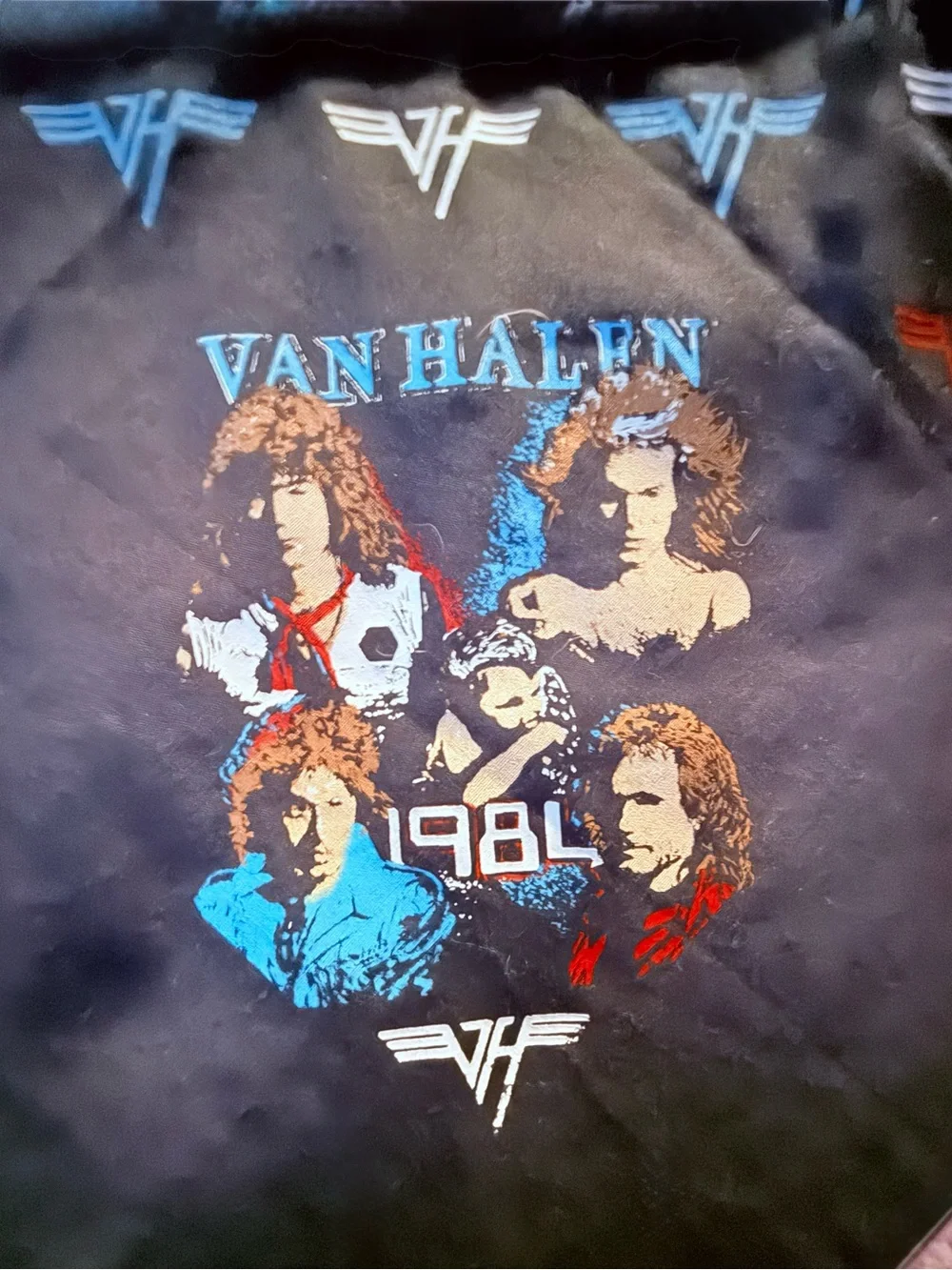 Vintage 80s Van Halen 1984 Bandana Smoking Cherub Scarf Band Tour Merch